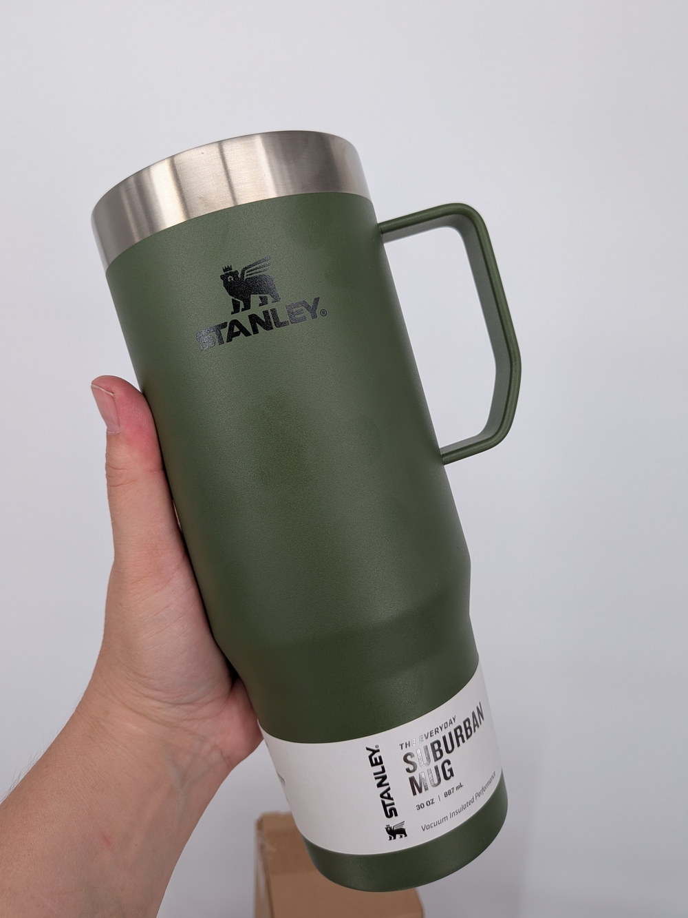 new STANLEY Everyday Suburban Mug cup hot cold insulated 30 OZ dried pine green